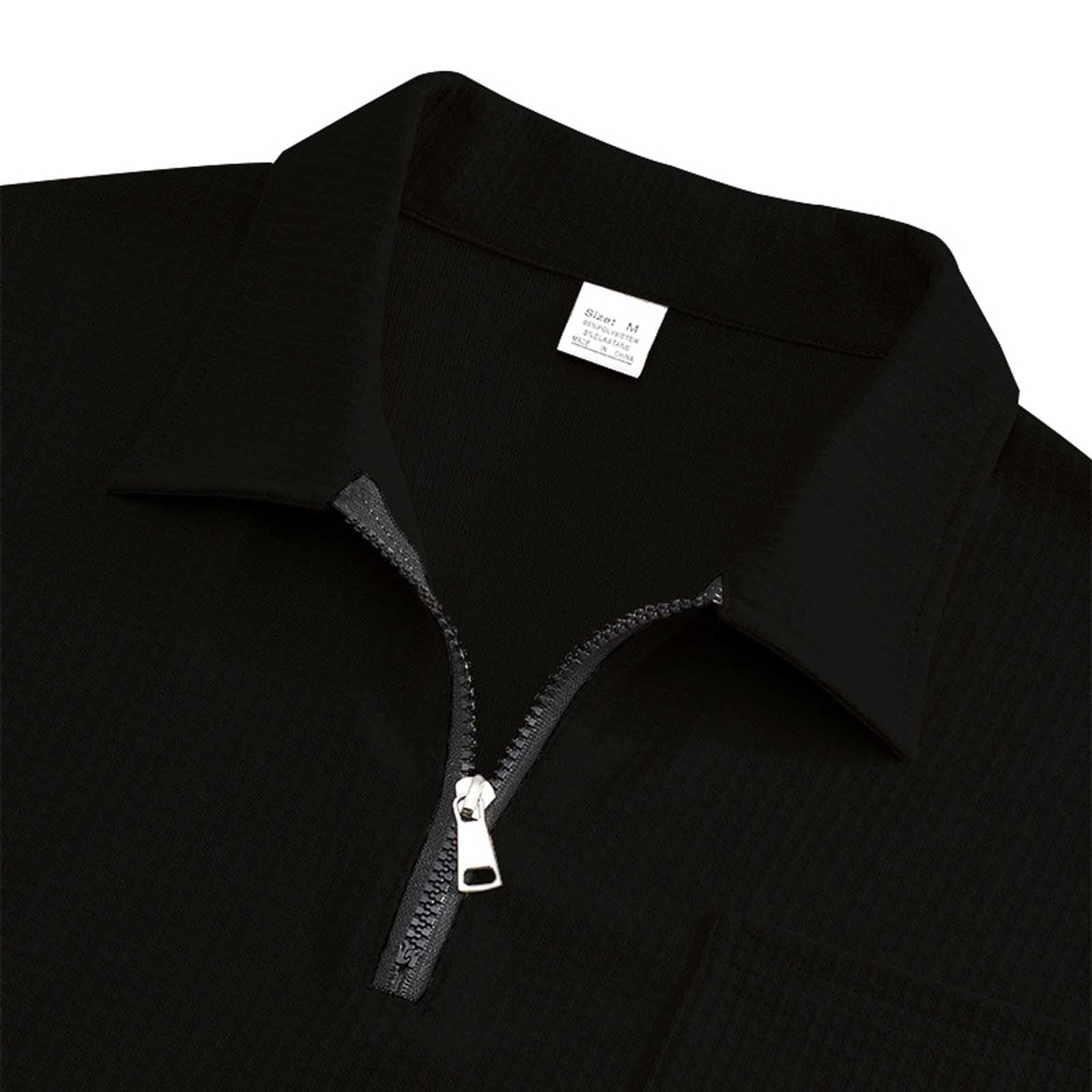 thumbnail image 4 of Camiseta de manga corta con solapa y bolsillo en el pecho para hombre - Poliéster, estilo informal, ligera para el día a día/deporte (S-XXXL), 4 of 8